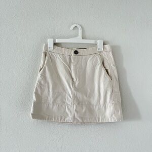 Everlane Cotton Canvas Stamp Skirt Ivory Size 4